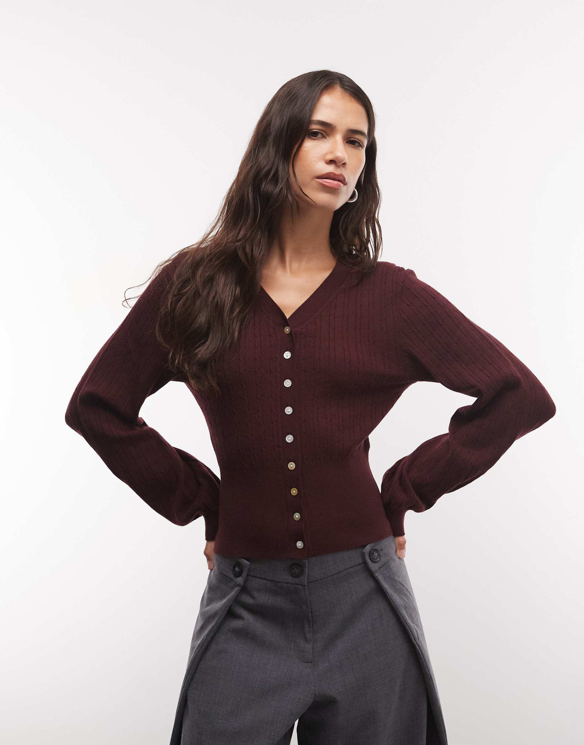 Cherie Cardigan Burgundy