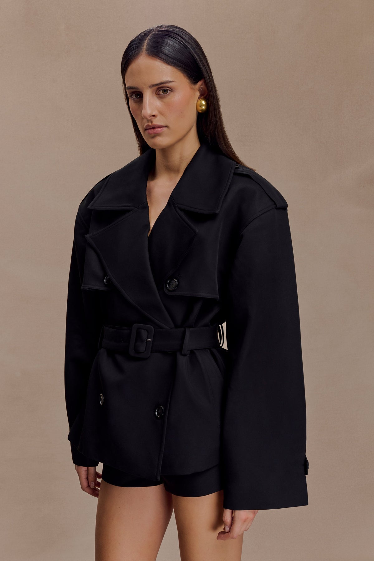 Alba Trench Jacket Black