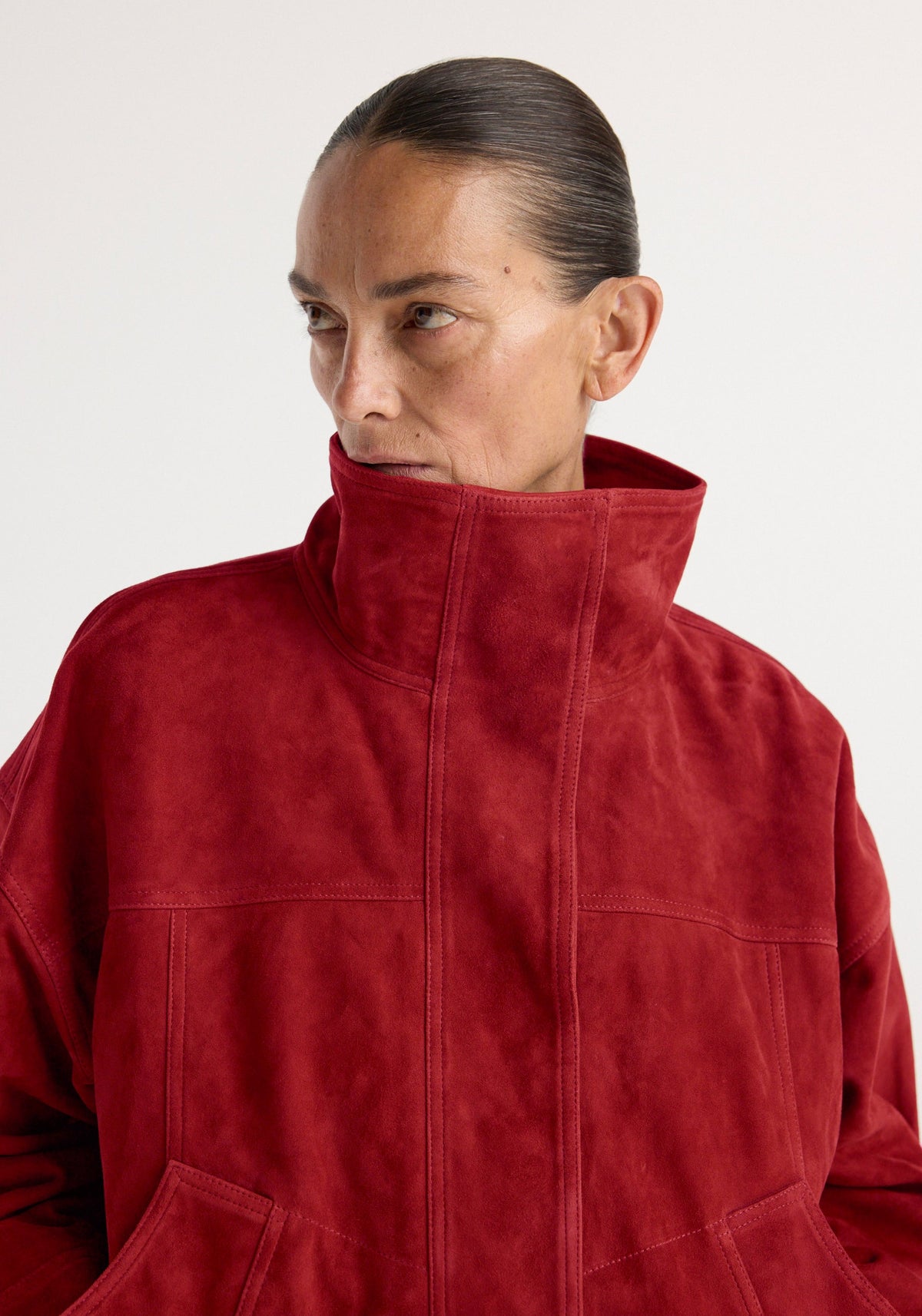 Roxie Suede Jacket Red