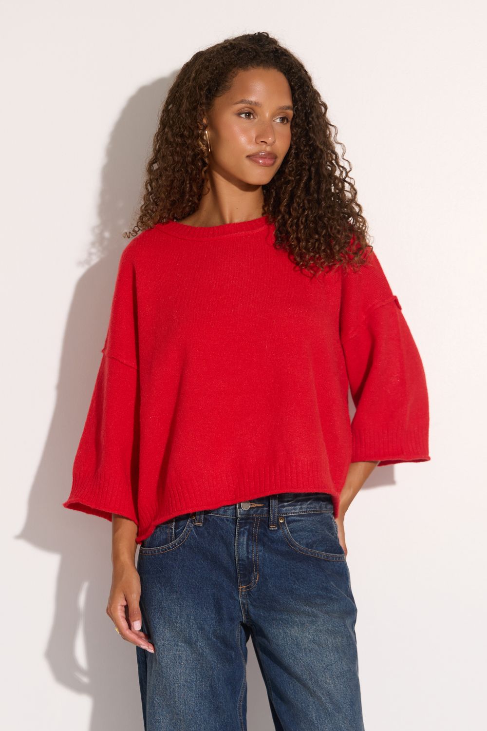 Josie Knit Top Red