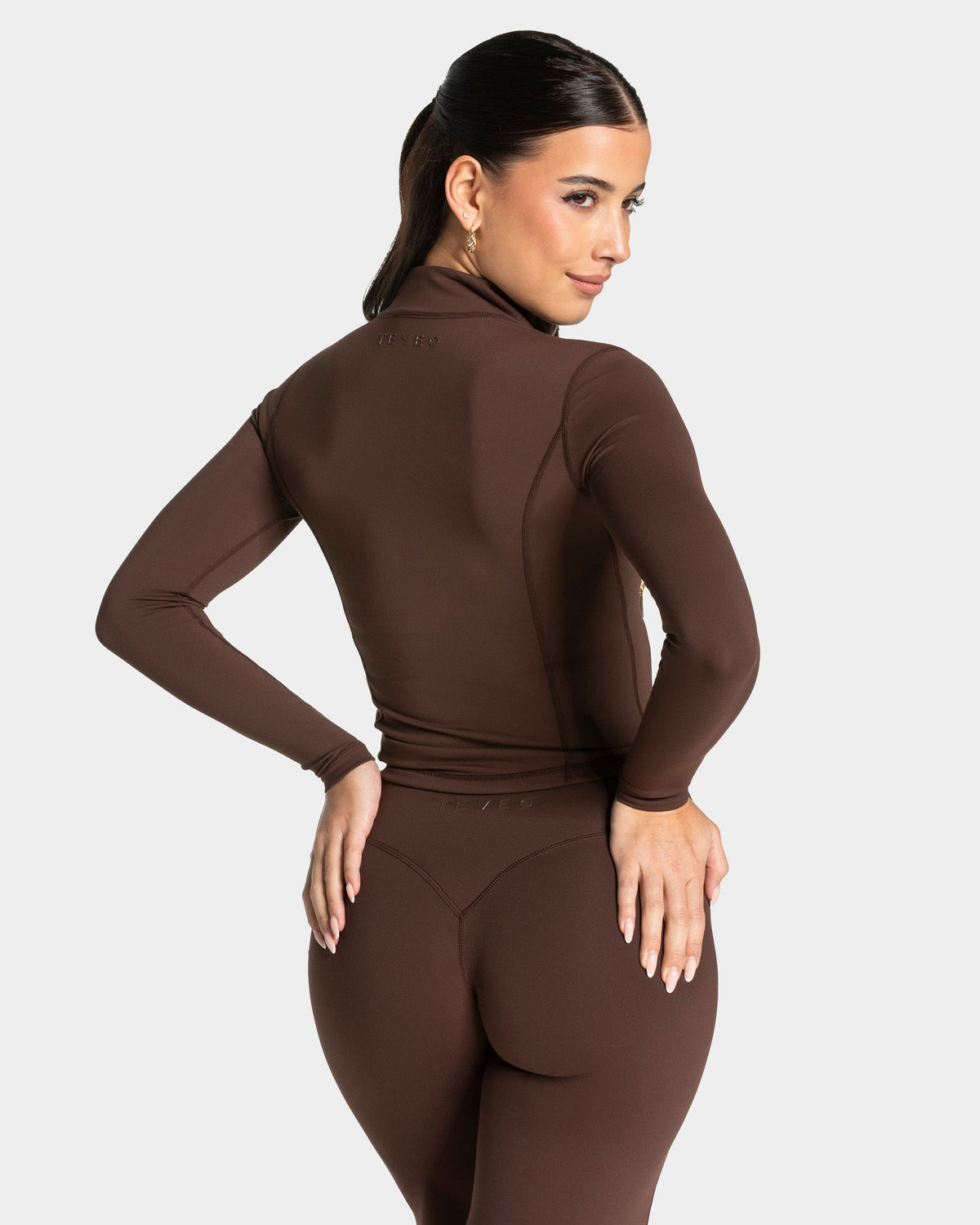 Lena Zip Jacket Espresso/Gold