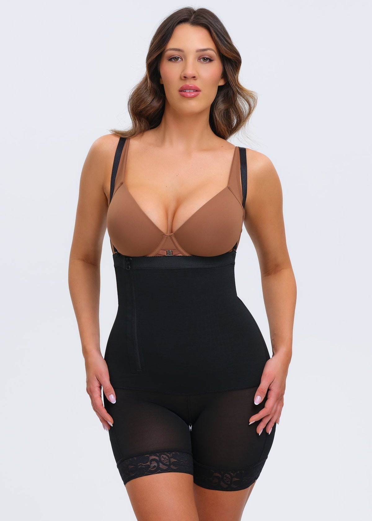 BootyBoosting High-Waist Side Zip Shorts