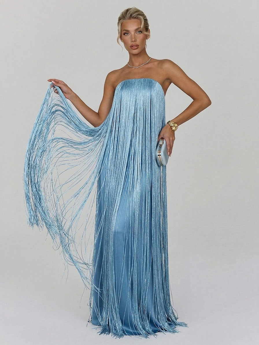 Odalinde Fringe Maxi Dress