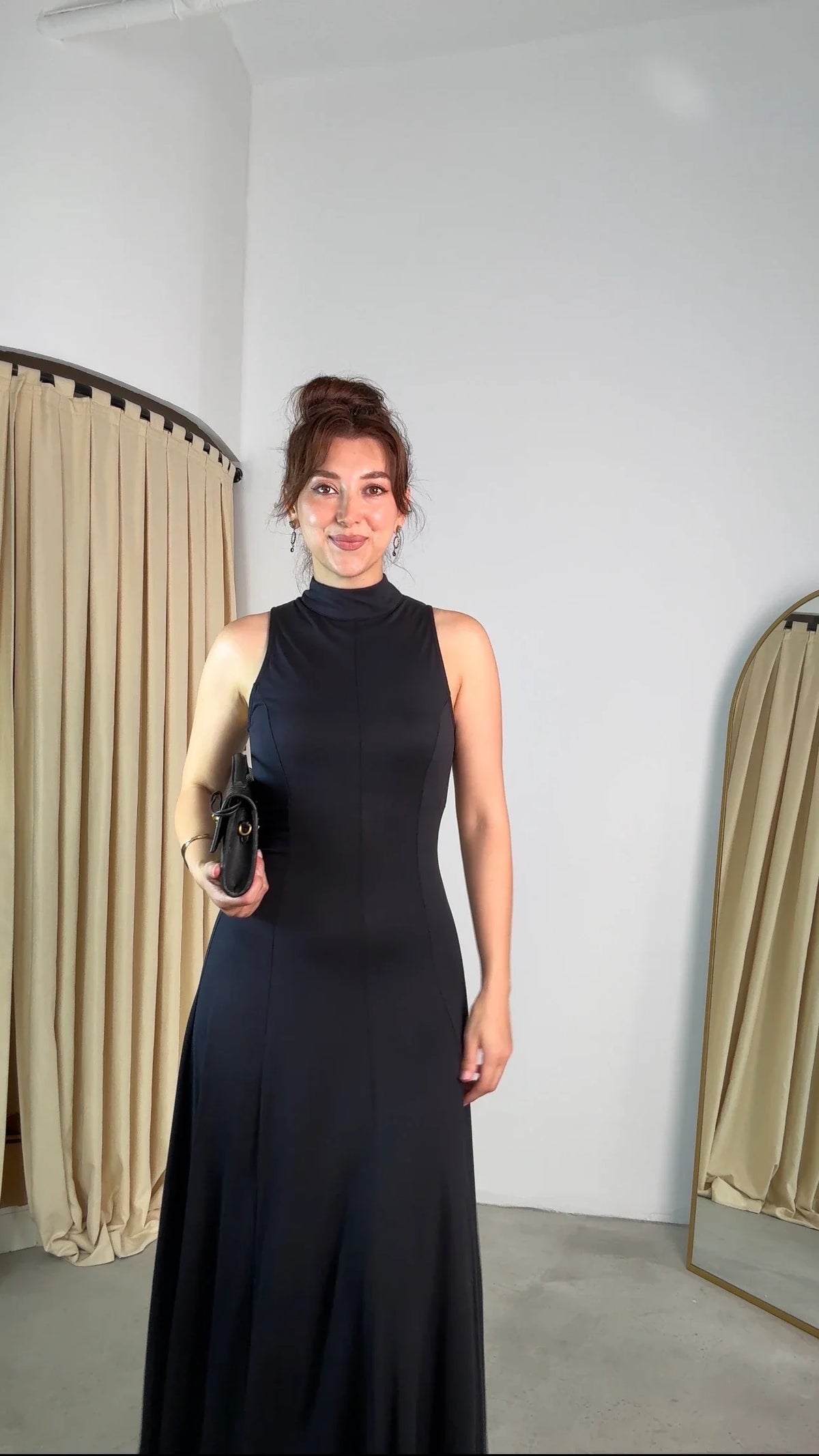 Firelda High-Neck Maxi Dress
