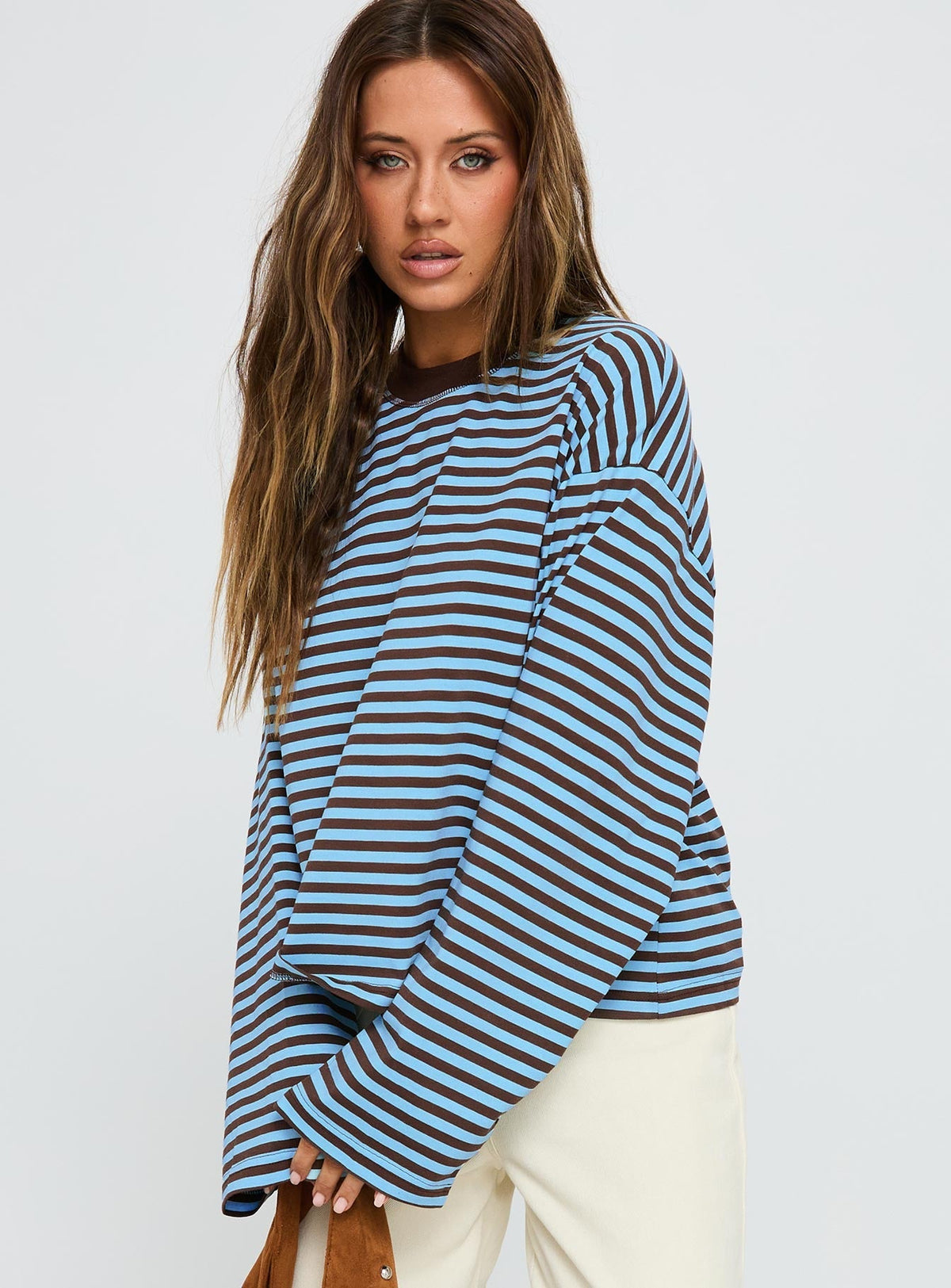 Marina Top Chocolate Stripe