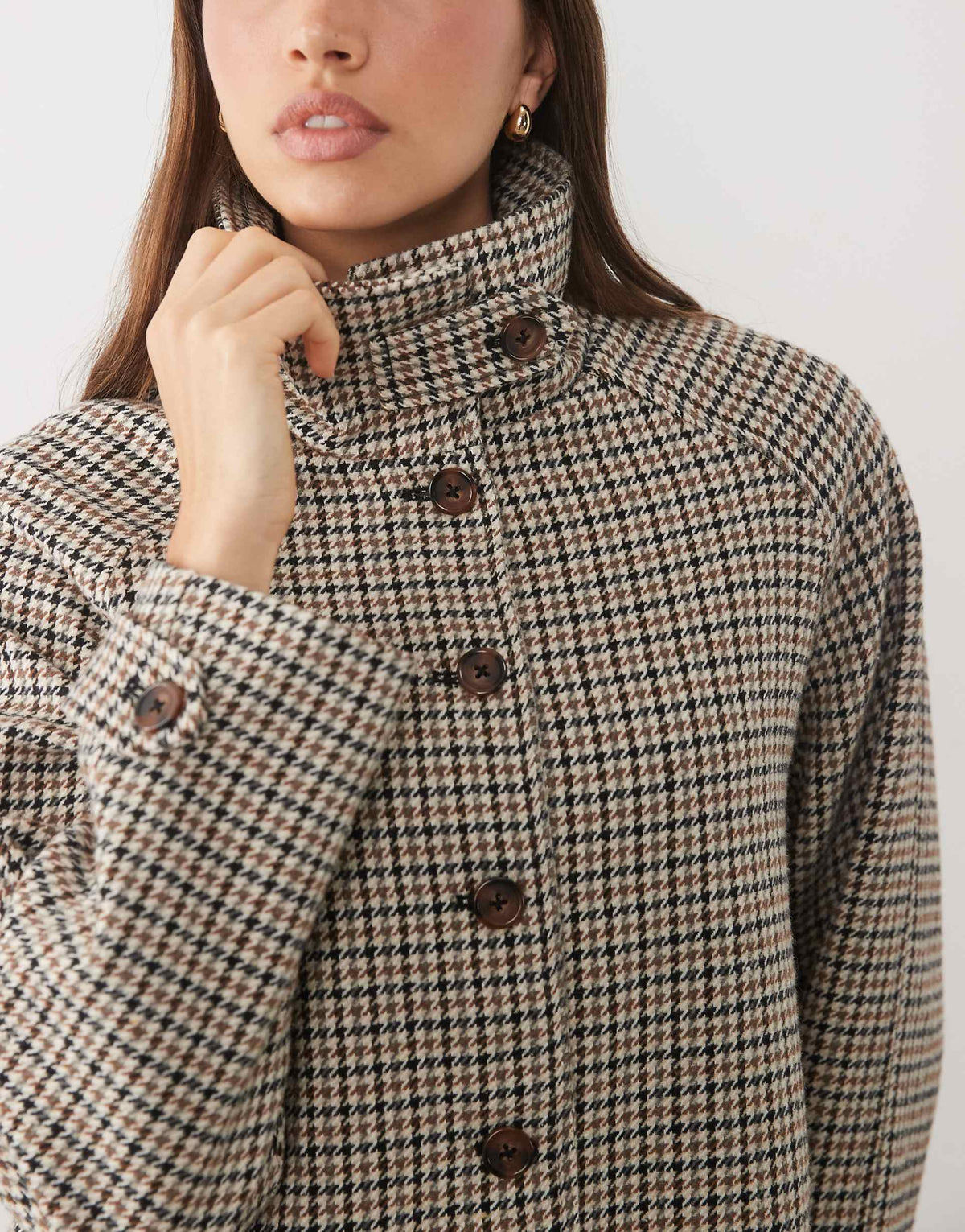 Harriet Check Jacket Brown Check