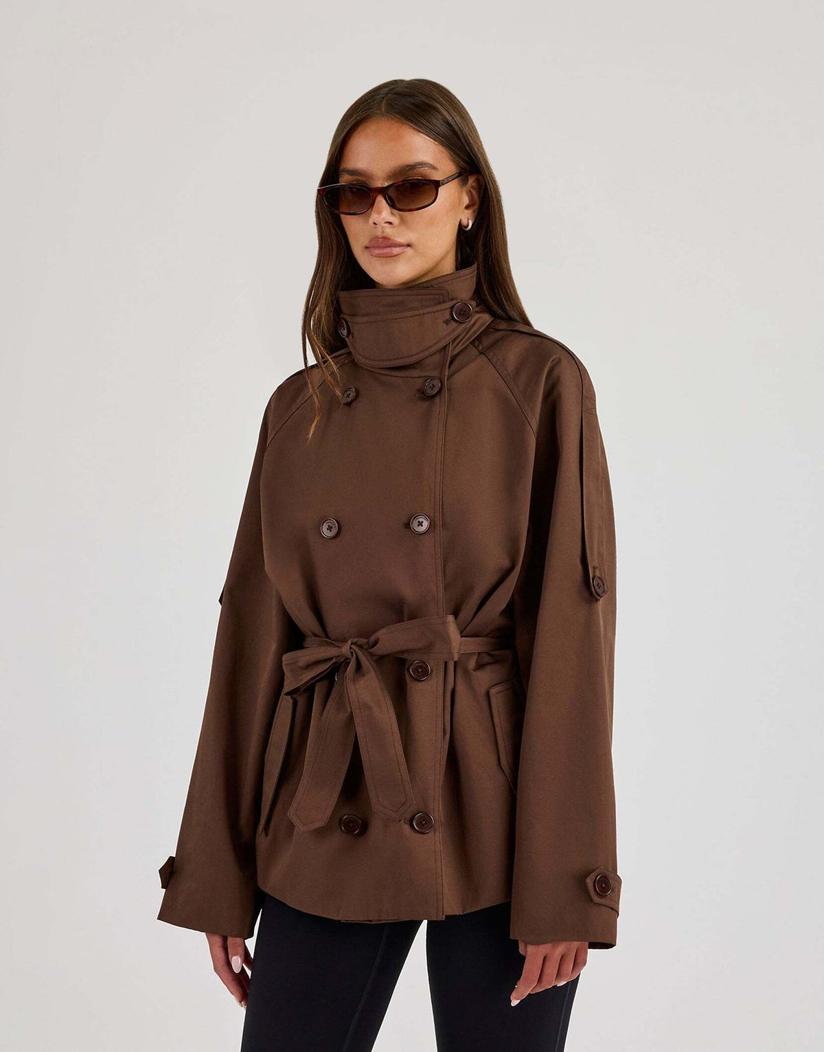 Lydia Trench Jacket Brown