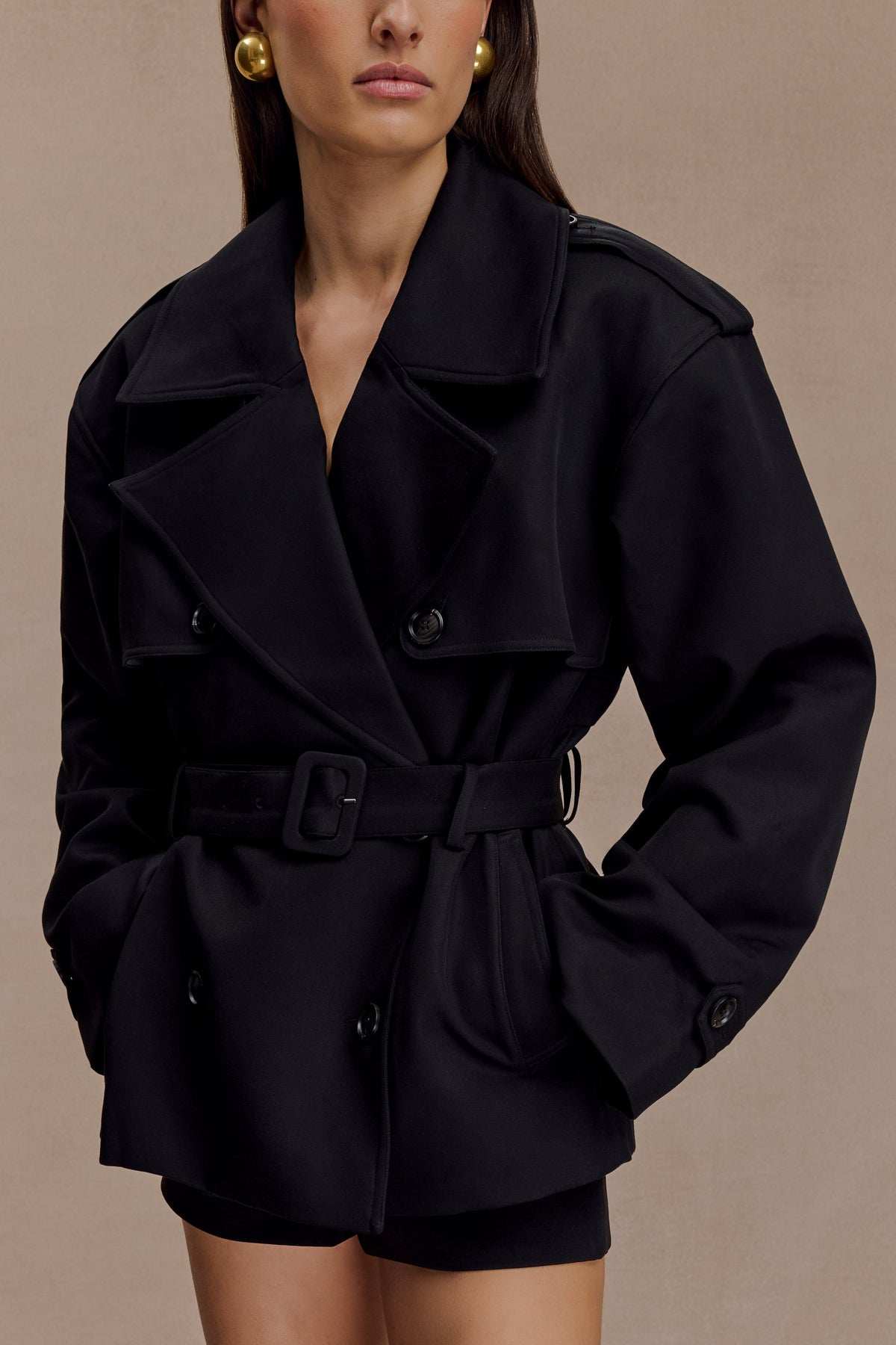 Alba Trench Jacket Black