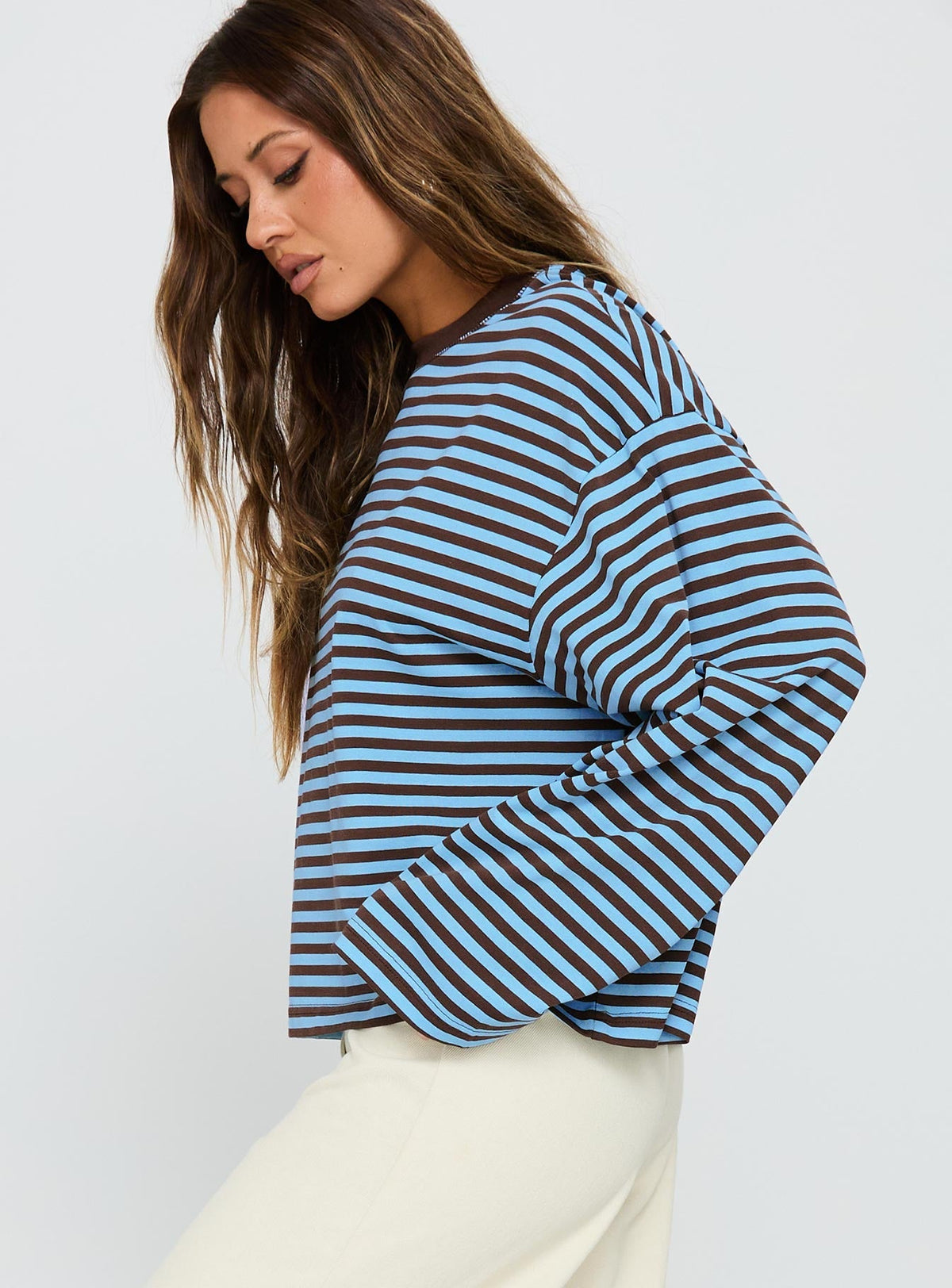 Marina Top Chocolate Stripe