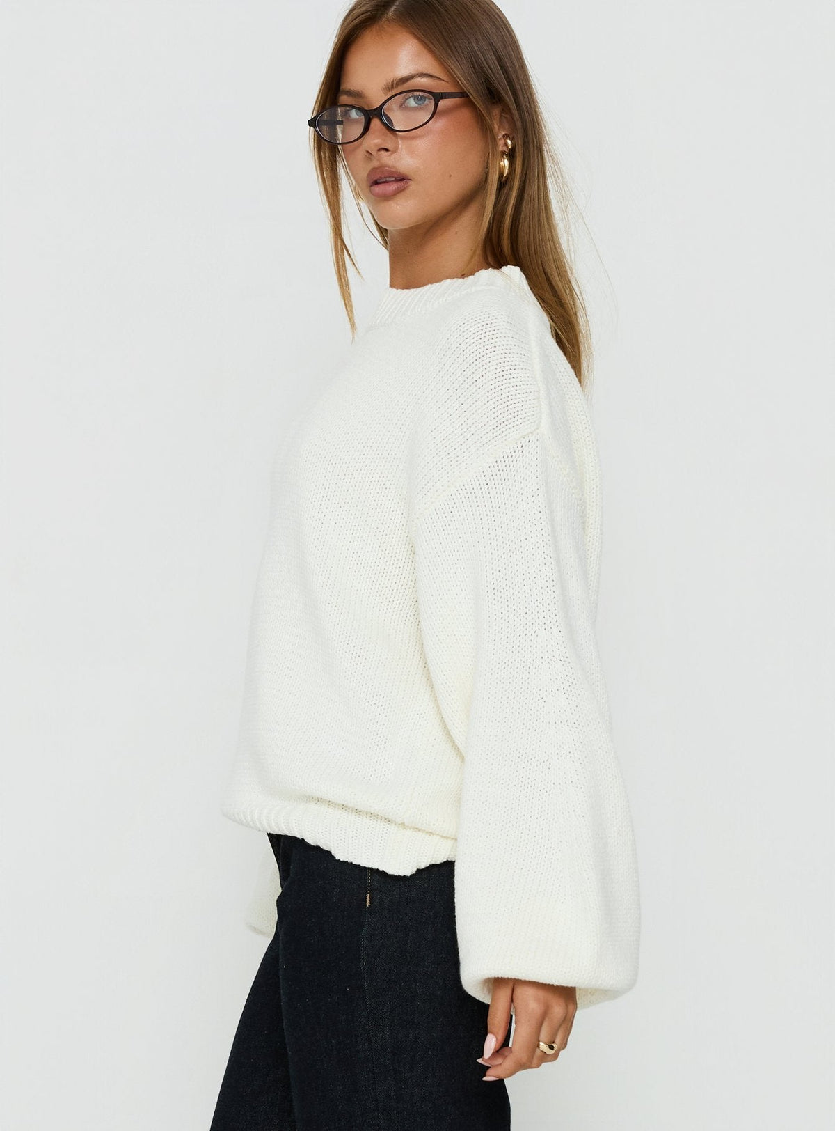 Eliza Sweater White