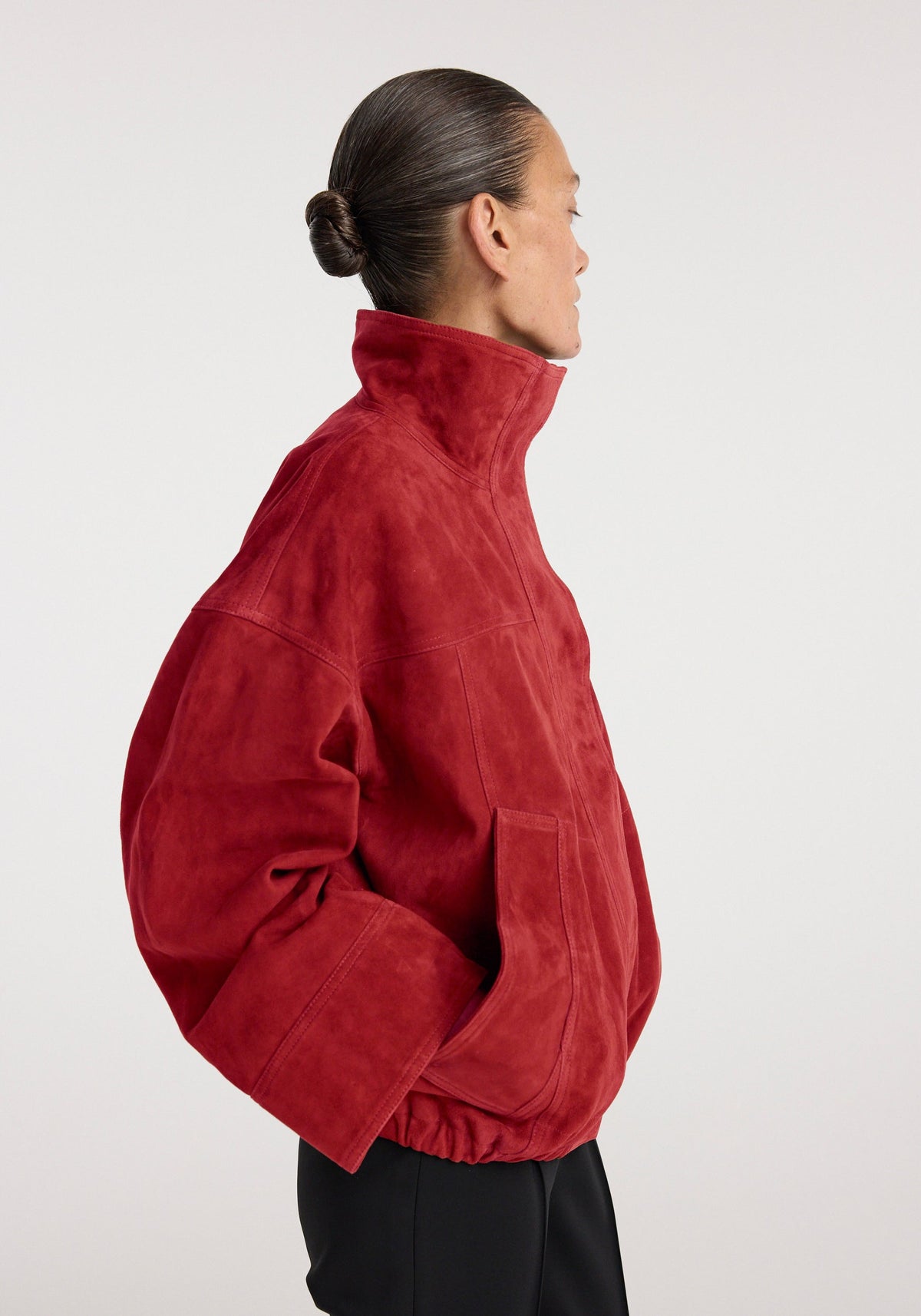 Roxie Suede Jacket Red