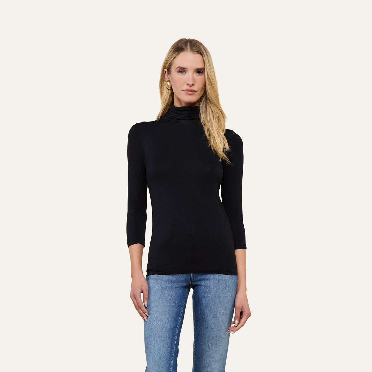 Nadine Turtleneck Top Black