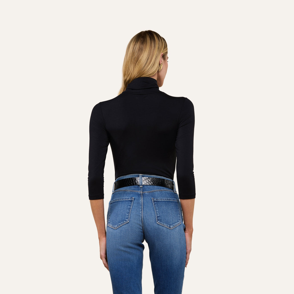 Nadine Turtleneck Top Black
