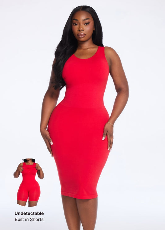 SecretSculpt Jersey Halter Midi Dress
