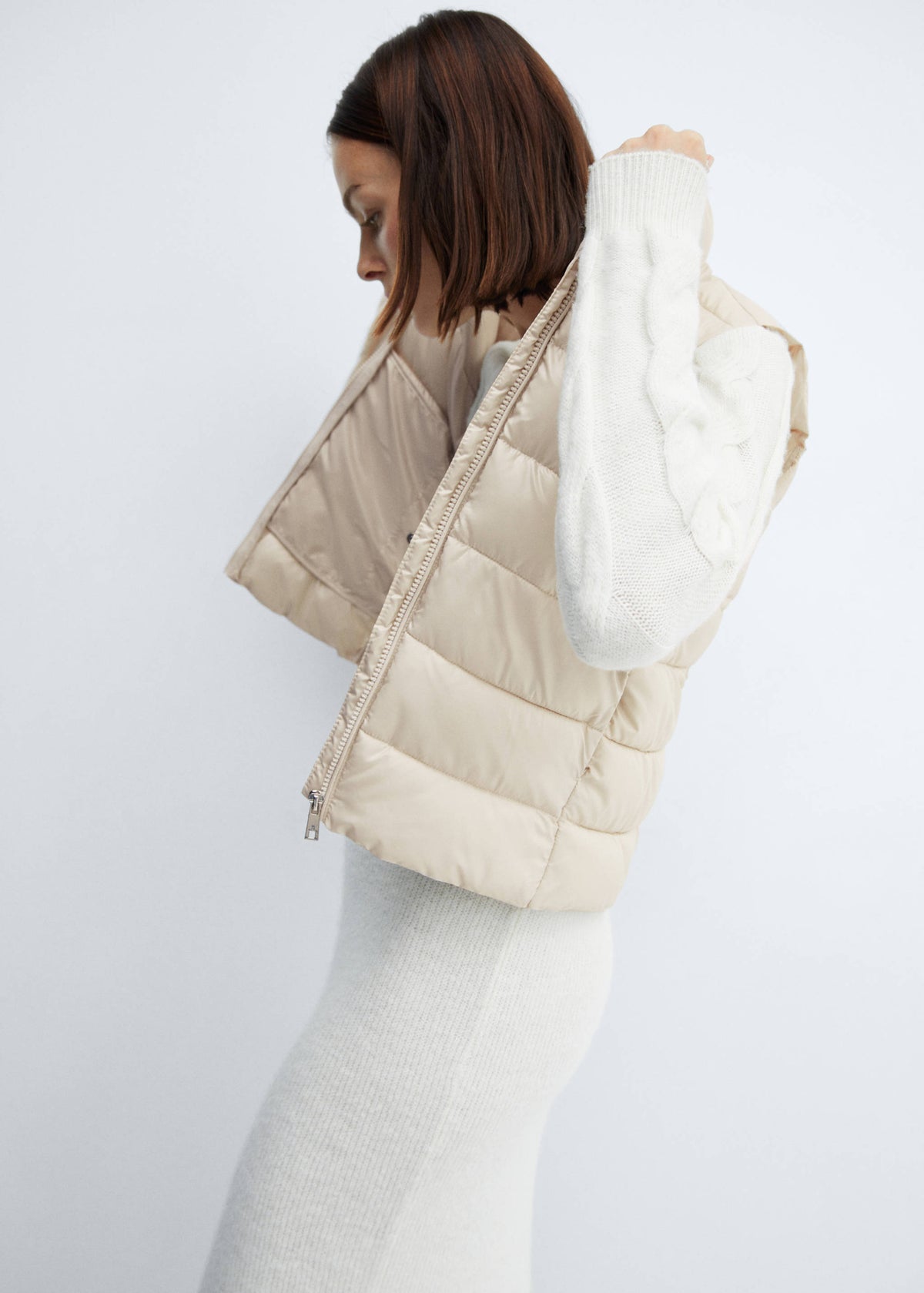 Fenna Gilet Ecru