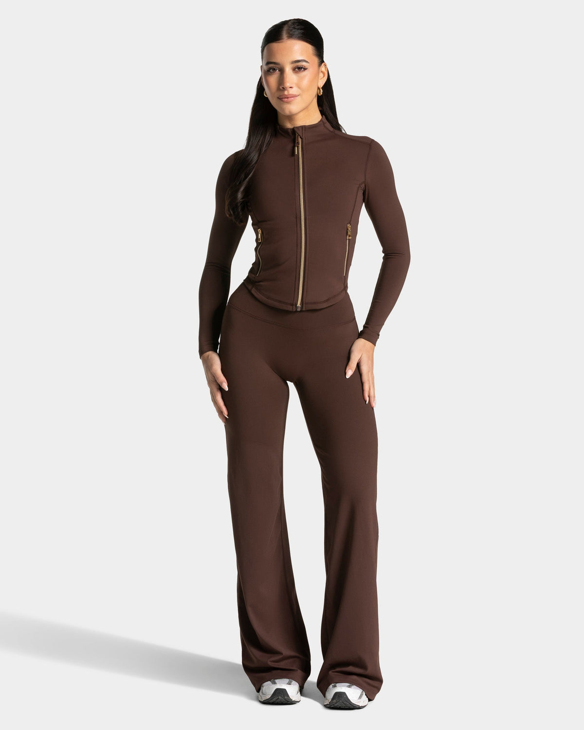 Lena Zip Jacket Espresso/Gold