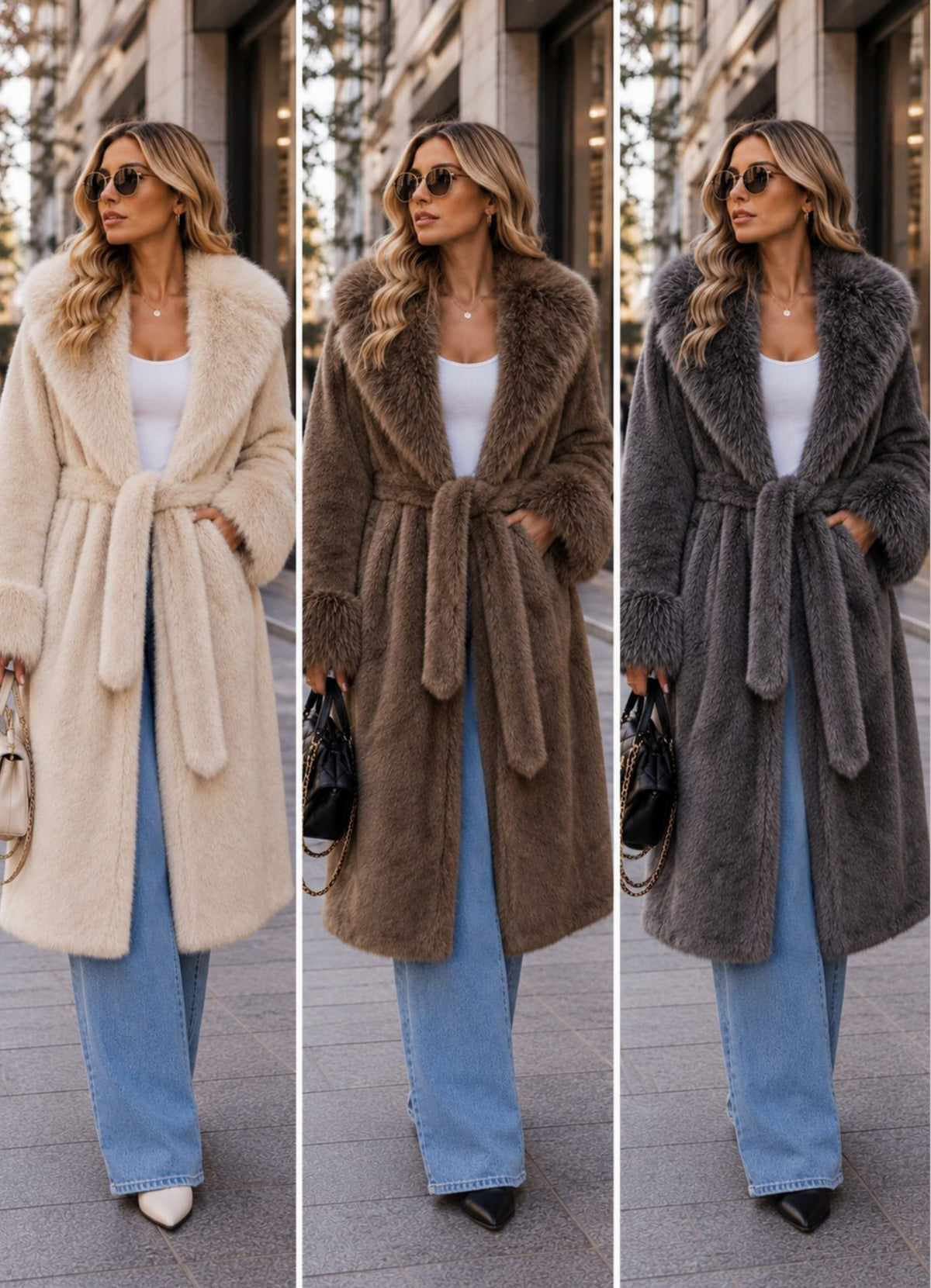 Elsa Fur Coat Brown