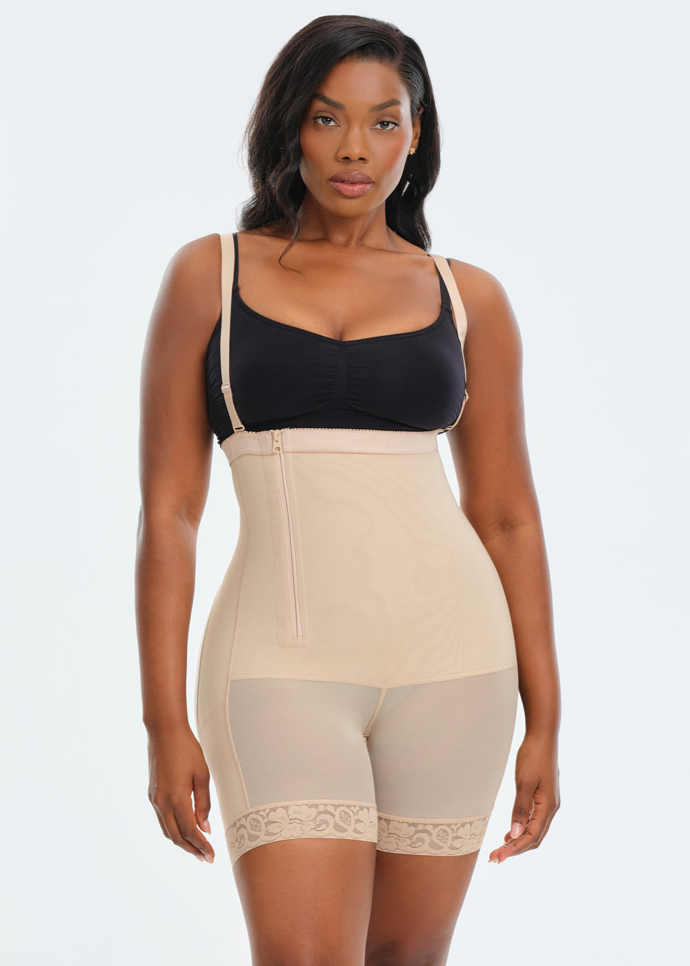 BootyBoosting High-Waist Side Zip Shorts