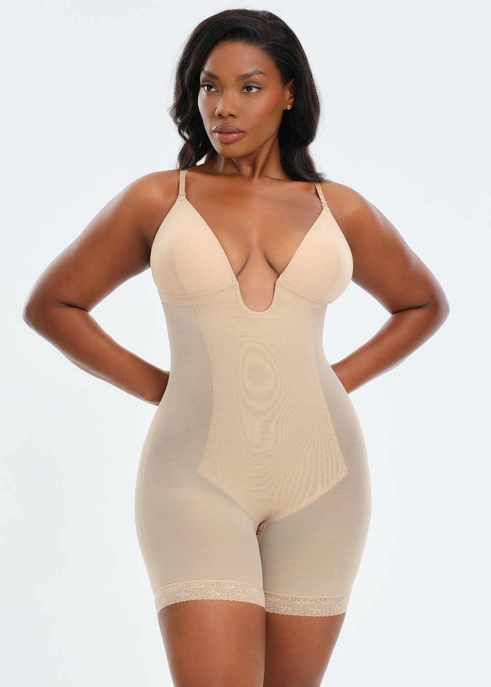 BraSculpt Plunge Bodysuit Shorts