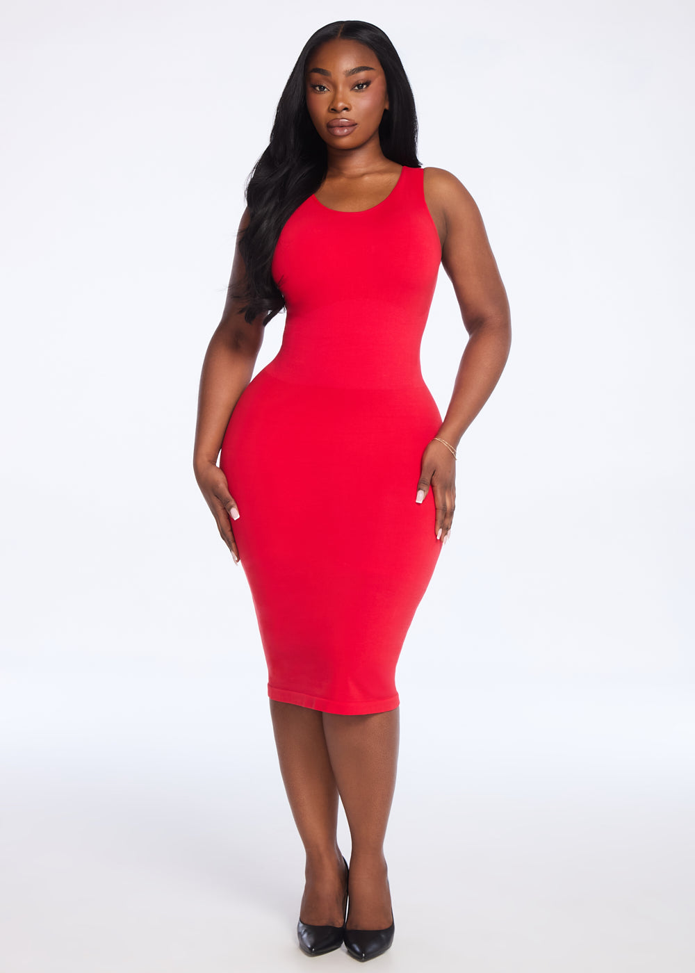 SecretSculpt Jersey Halter Midi Dress