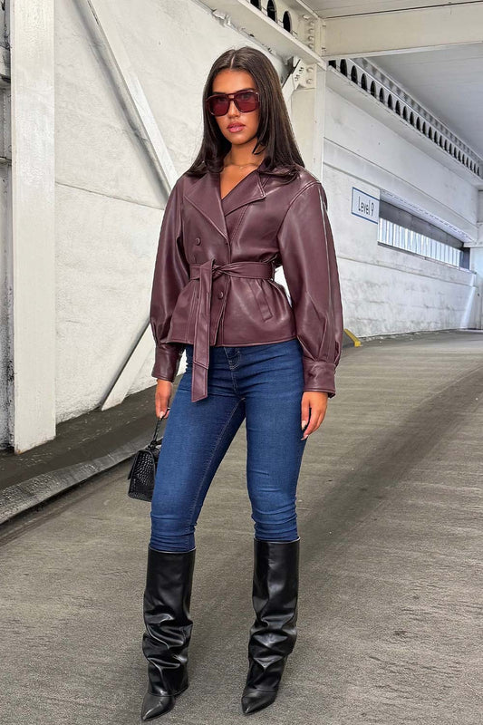 Selvaria Belted Leather Jacket