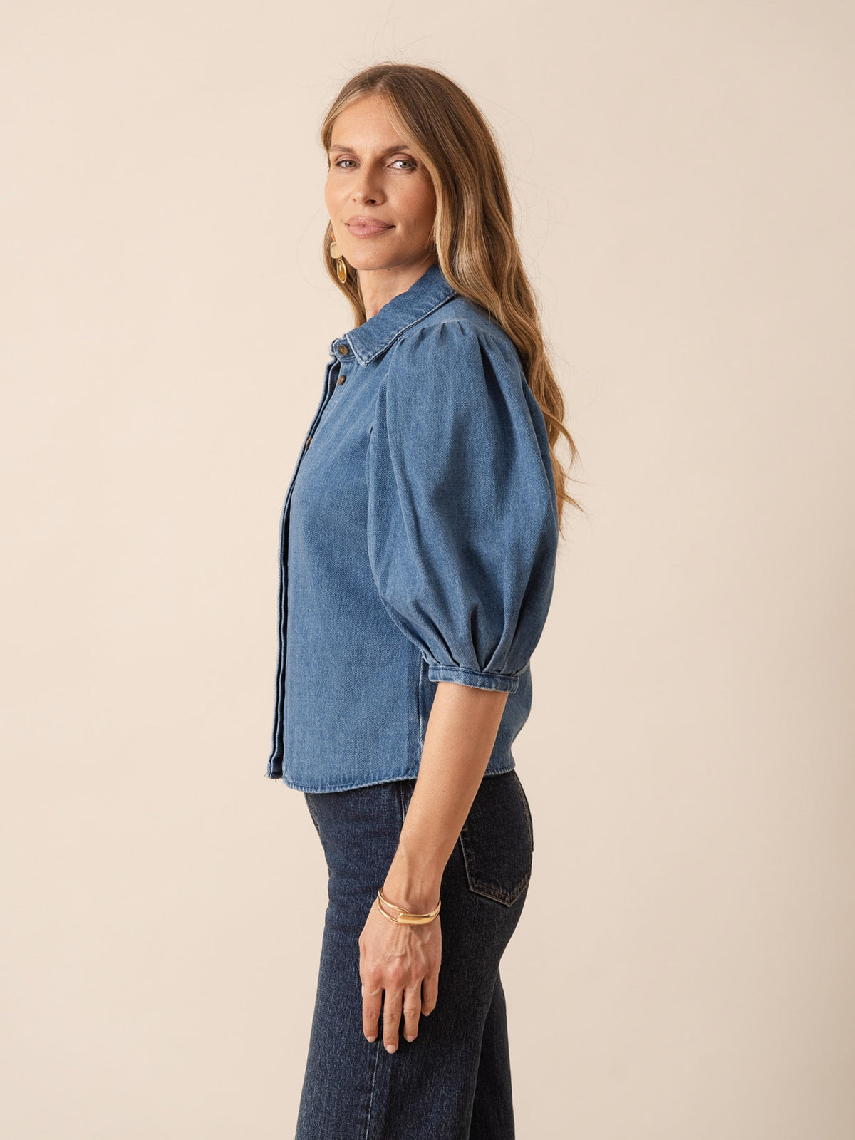 Laurel Denim Shirt Stone Denim