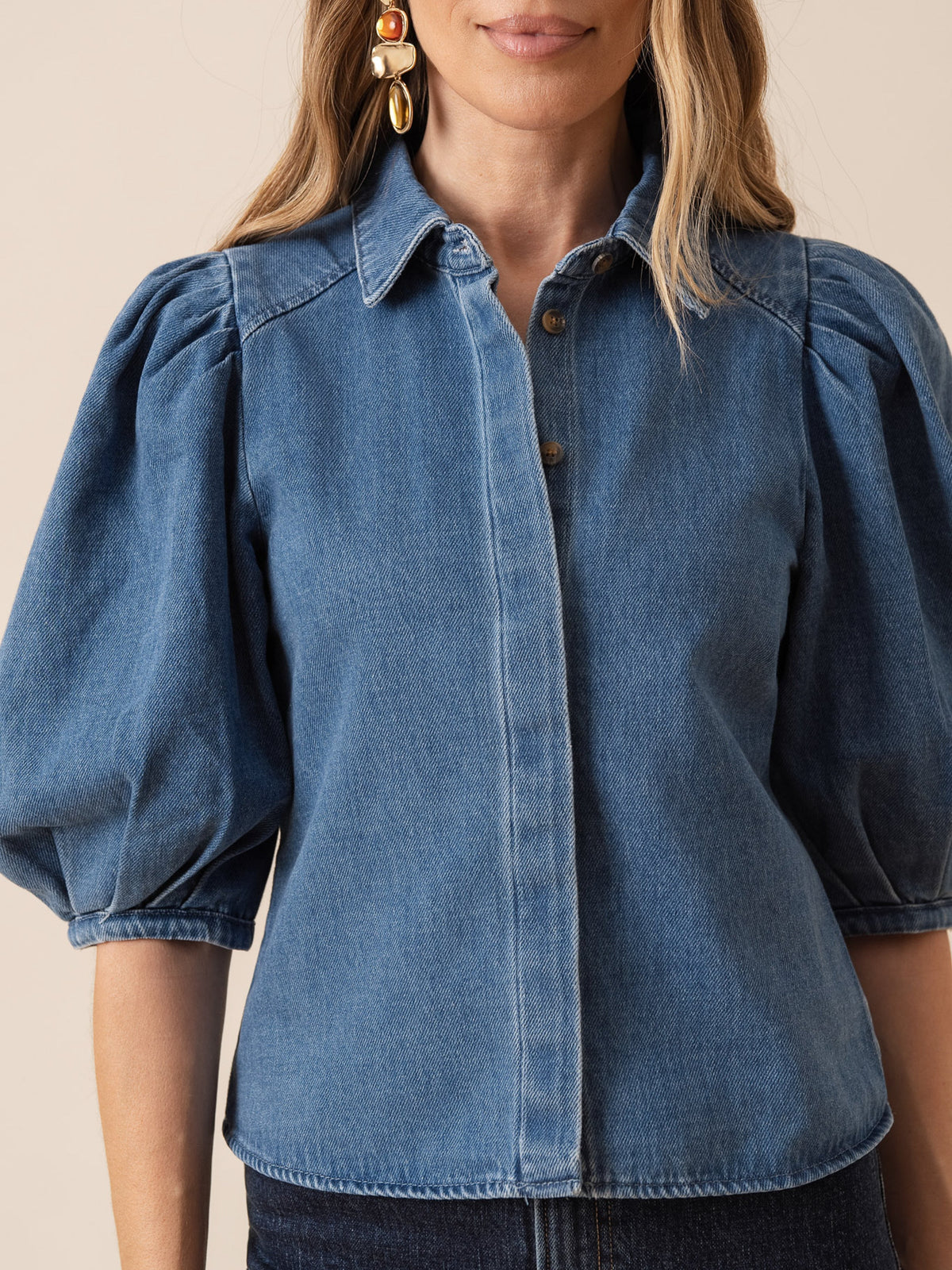 Laurel Denim Shirt Stone Denim