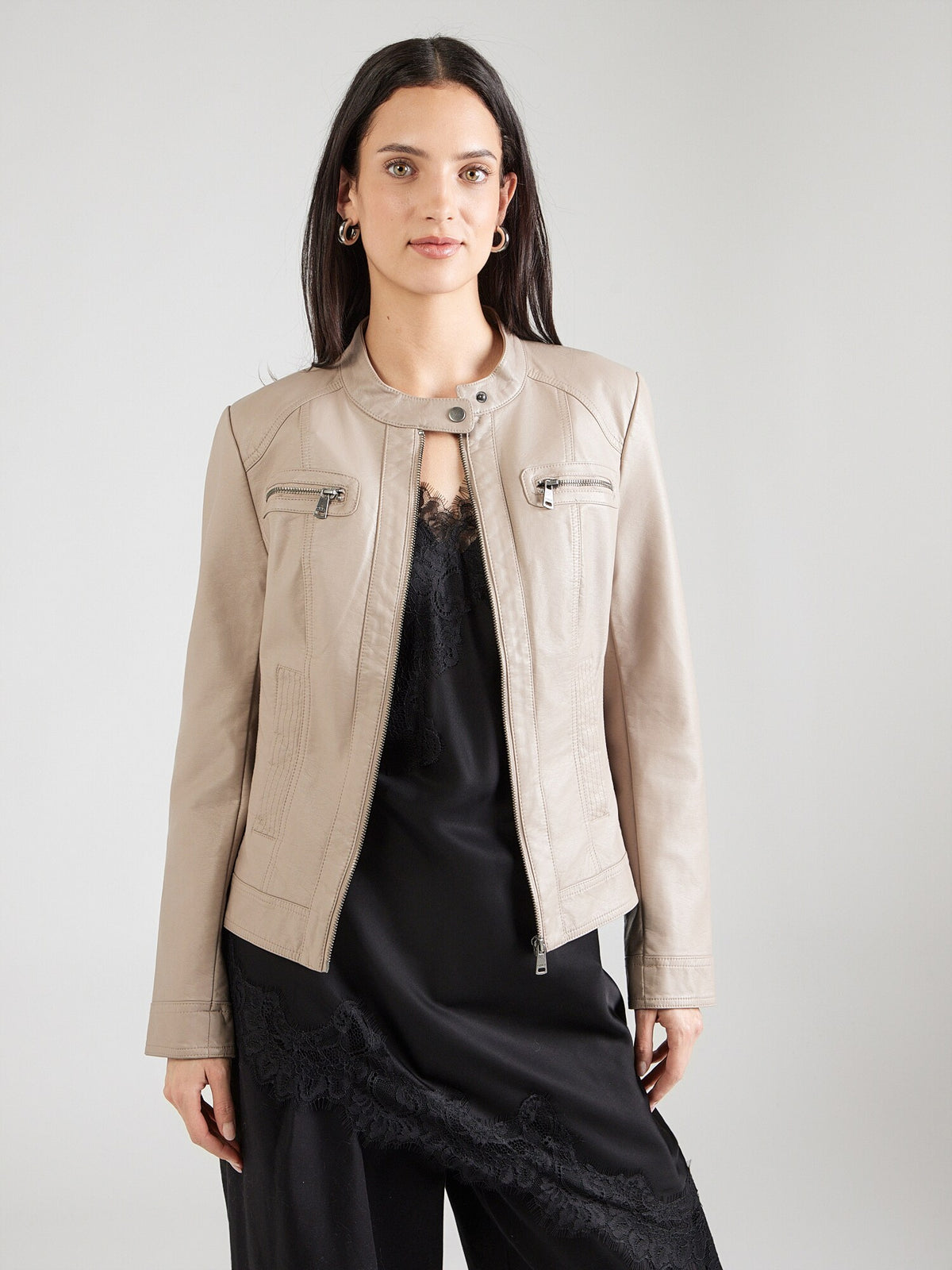 Bonnie Biker Jacket Dark Beige